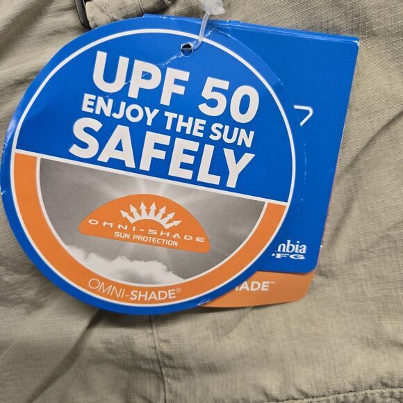 Columbia PFG Cargo Shorts Men's‎ Sz XL FM8028 Fishing Outdoors Khaki Tan Ripstop - Picture 6 of 9